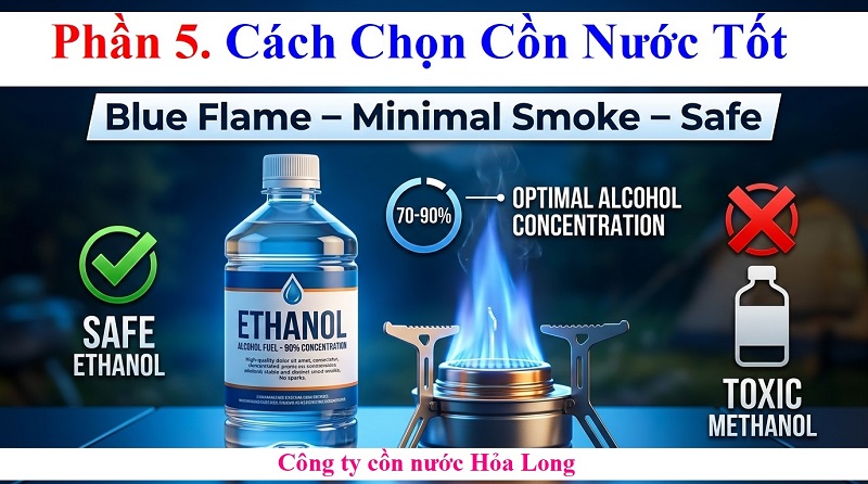 Mua Cồn Nước Cho Bếp Cồn Ở Đâu Uy Tín? Kinh Nghiệm Chọn Đúng Loại An Toàn, Giá Tốt